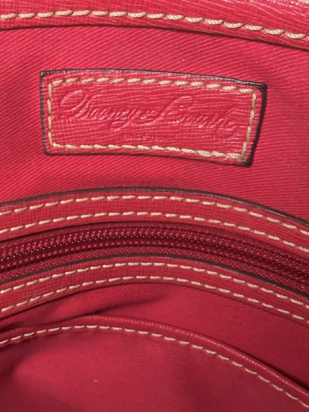 Dooney & Bourke Red Saffiano Satchel